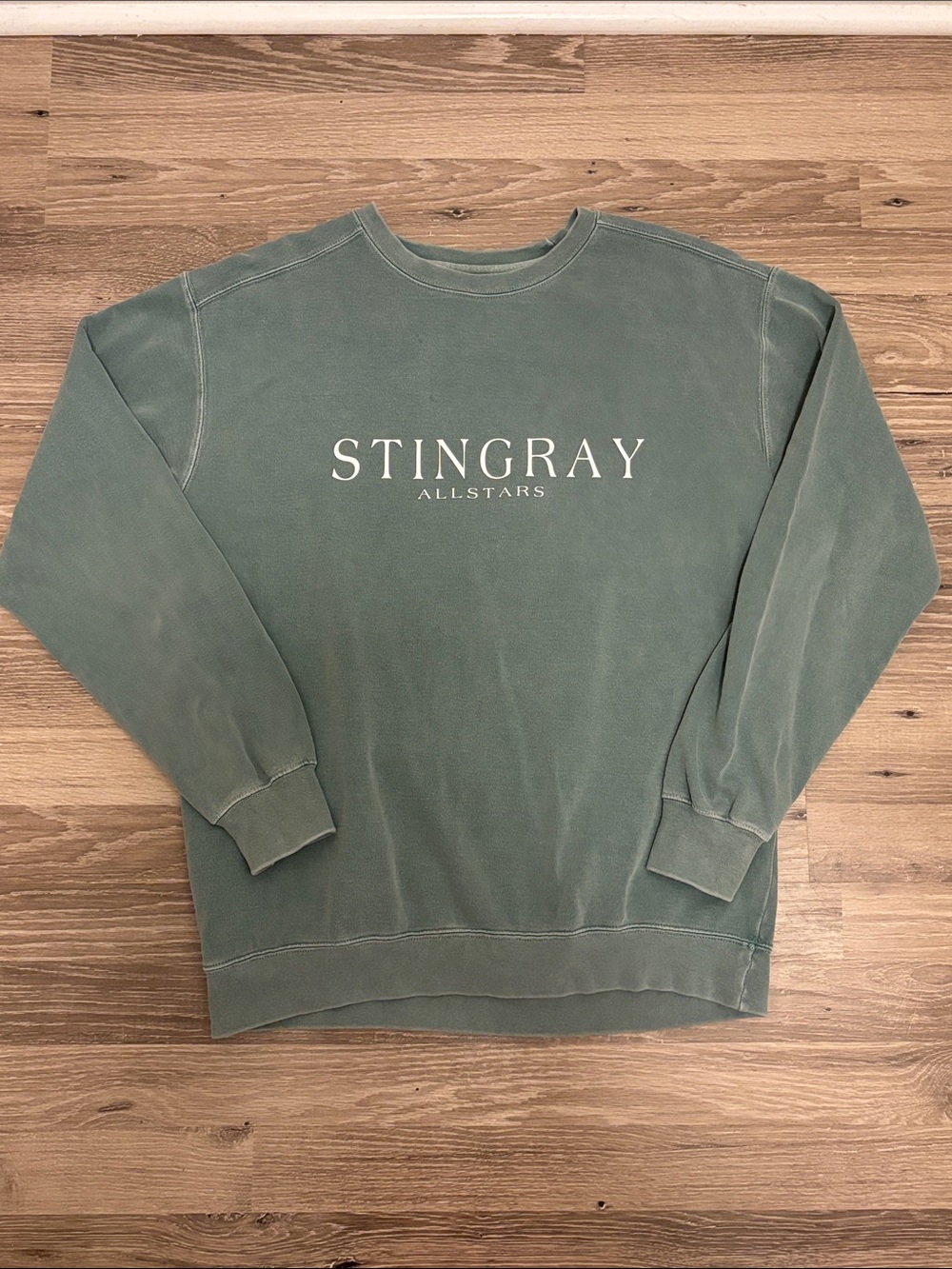 Stingray Allstars Sage Green Crewneck. Size Medium - unisex. Like New.